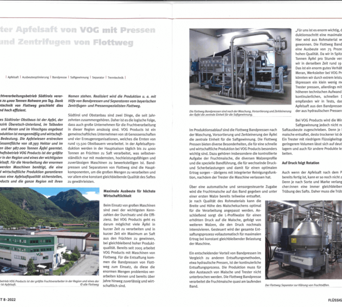 2022-08-30_Flüssiges_OBST_Feinster_Apfelsaft_von_VOG_mit_Pressen_und_Zentrifugen_von_Flottweg