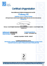 9001-FR-Zertifikat 9001 Французская версия сертификата