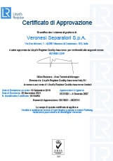 Veronesi-IT-Zertifikat Сертификат ISO 9001 Veronesi: Итальянская версия