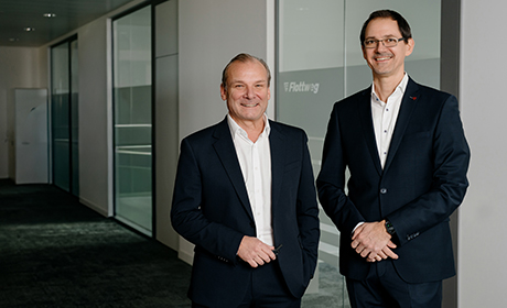 Flottweg's Executive Board Kersten Christoph Link and Jörg Lengenfelder