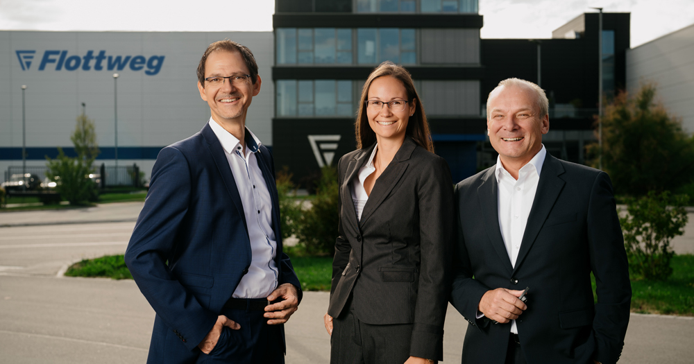 Flottweg's Management Board now consists of Jörg Lengenfelder (COO/CTO), Nadine Andree (CFO), and Dr. Kersten Link (CEO).